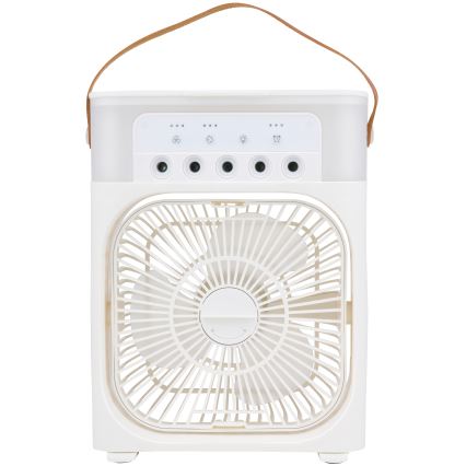 LED RGB stolný ventilátor s hmlovým efektom 10W/5V