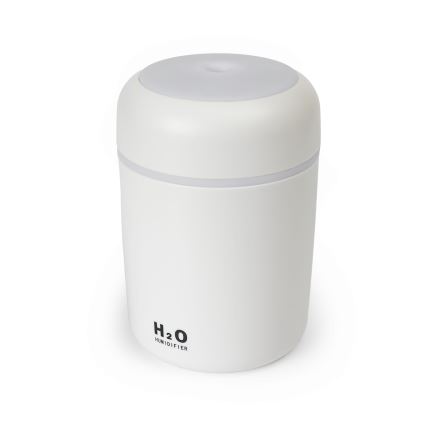 LED RGB Ultrazvukový aróma difúzor a zvlhčovač vzduchu LED/2W 300ml biela