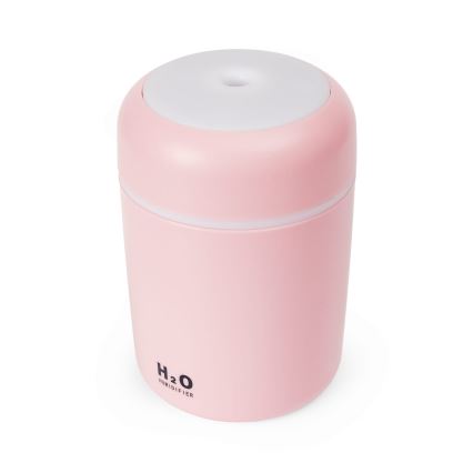 LED RGB Ultrazvukový aróma difúzor a zvlhčovač vzduchu LED/2W 300ml ružová