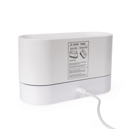 LED RGB Ultrazvukový aróma difúzor a zvlhčovač vzduchu s podsvietením 180ml biela