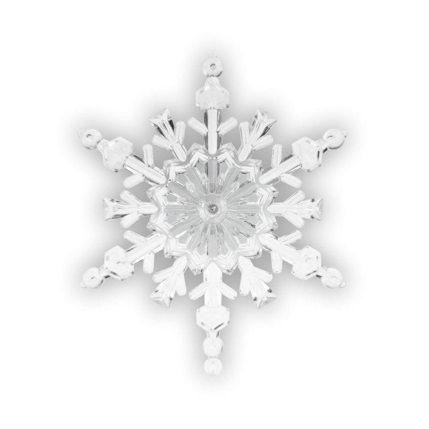 LED RGB Vianočná dekorácia s prísavkou LED/3xLR44 vločka