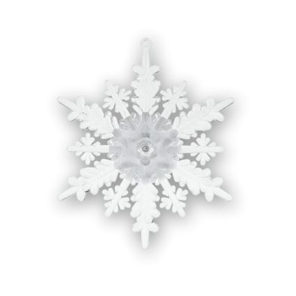 LED RGB Vianočná dekorácia s prísavkou LED/3xLR44 vločka