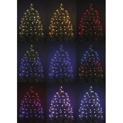 LED RGB Vianočná vonkajšia reťaz 160xLED/72 módov 19m IP44 + diaľkové ovládanie