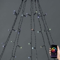 LED RGB Vianočný záves 240xLED/11 funkcií 8m IP65 Wi-Fi Tuya