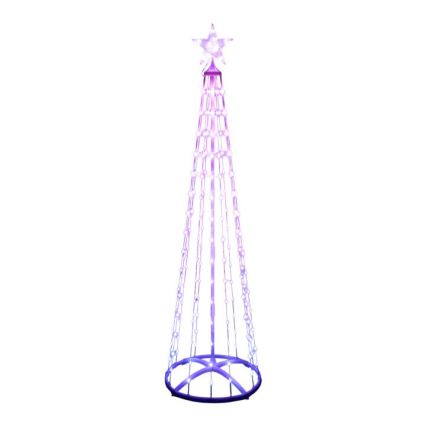 LED RGB Vonkajší vianočný stromček 190xLED/230V 1,8 m IP44 + diaľkové ovládanie