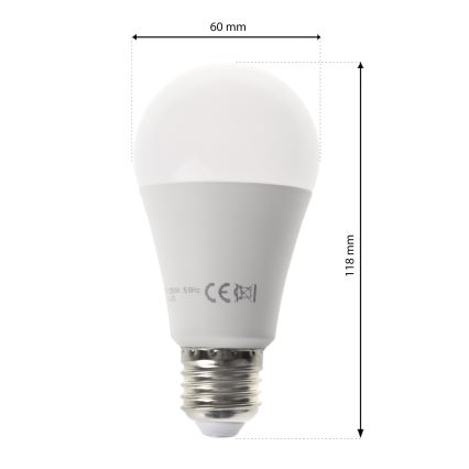 LED RGB žiarovka s diaľkovým ovládačom BULB E27/9W/230V 2700K