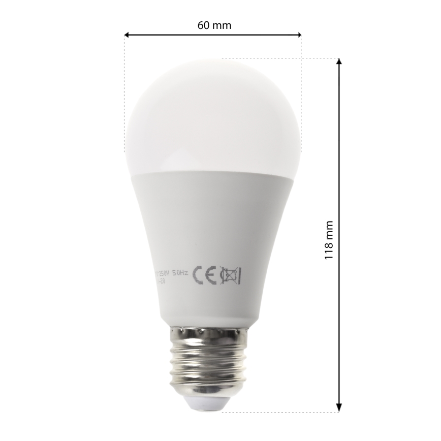 LED RGB žiarovka s diaľkovým ovládačom BULB E27/9W/230V 2700K