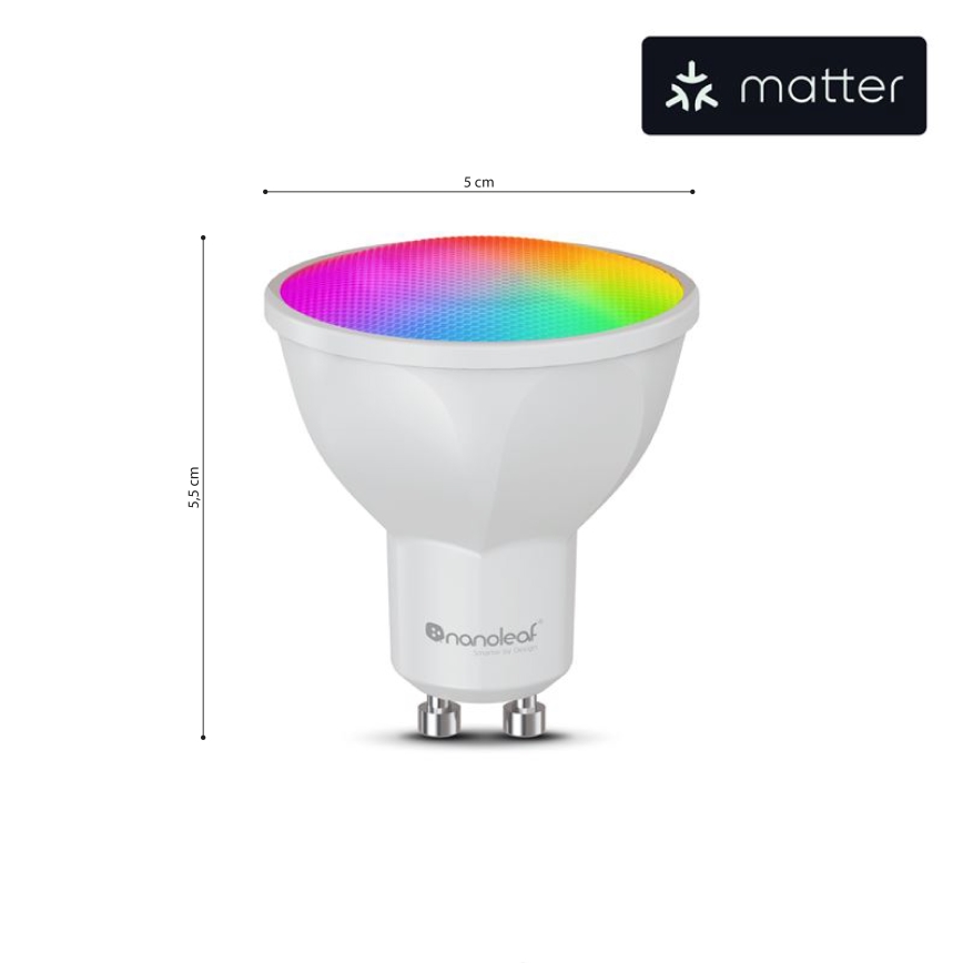 Nanoleaf  - LED RGBCW Stmievateľná žiarovka ESSENTIALS GU10/5W/230V 2700-6500K CRI 90