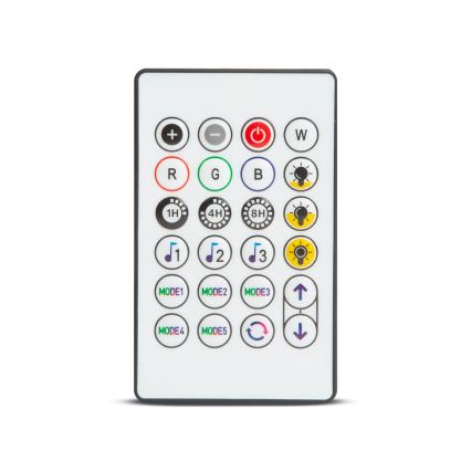 LED RGBIC stmievateľný solárny svetelný reťazec 30xLED/1,3W/3,7/5V 2200 mAh 14,37 m IP65 čierna + diaľkové ovládanie