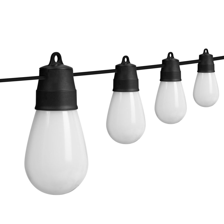 LED RGBIC stmievateľný solárny svetelný reťazec 15xLED/1,3W/3,7/5V 2200 mAh 8 m IP65 čierna + diaľkové ovládanie