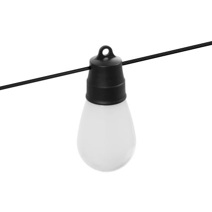 LED RGBIC stmievateľný solárny svetelný reťazec 15xLED/1,3W/3,7/5V 2200 mAh 8 m IP65 čierna + diaľkové ovládanie