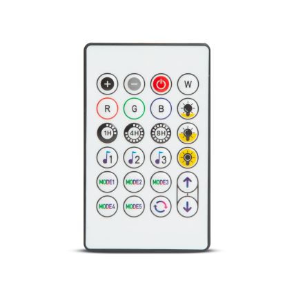 LED RGBIC stmievateľný solárny reťazec 30xLED/1,3W/3,7V 2200 mAh 14,37 m IP65 čierna + diaľkové ovládanie