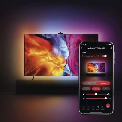 LED RGBIC Stmievateľný pásik pre TV GoSmart LED/24W/230V 55“