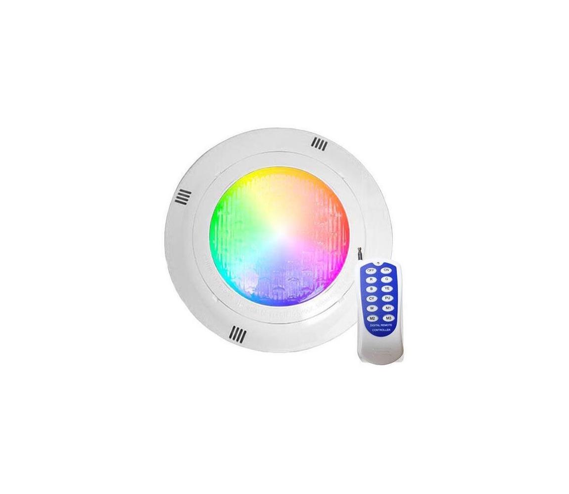 LED RGBW bazénové svietidlo LED/45W/12V IP68 + diaľkové ovládanie M144A