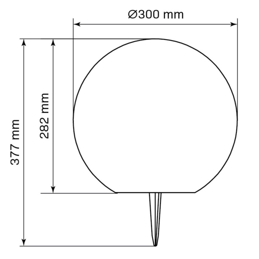 LED RGBW Solárna lampa BALL LED/3,2V 500 mAh pr. 30 cm IP65 + diaľkové ovládanie