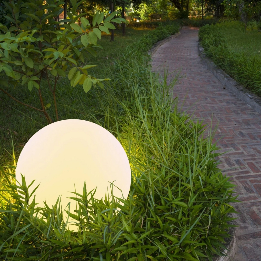 LED RGBW Solárna lampa BALL LED/3,7V 1500 mAh pr. 50 cm IP65 + diaľkové ovládanie