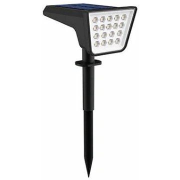 LED RGBW Solárne svietidlo so senzorom LED/3,7V IP54 1200 mAh čierne