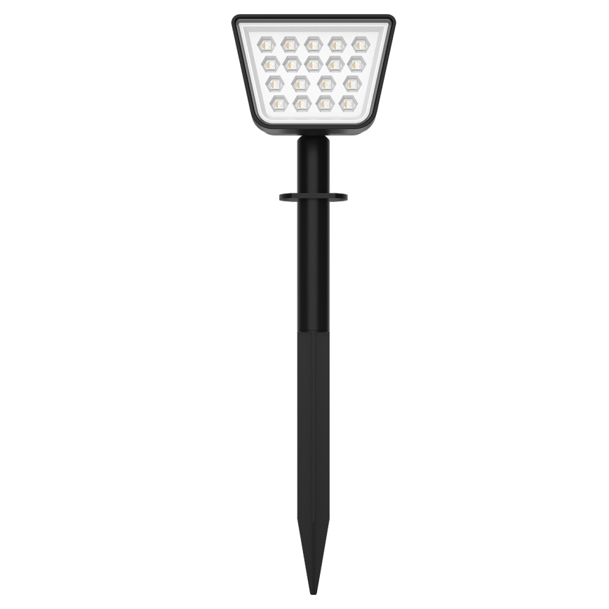 LED RGBW solárne svietidlo so senzorom LED/3,7V IP54 1200 mAh čierne