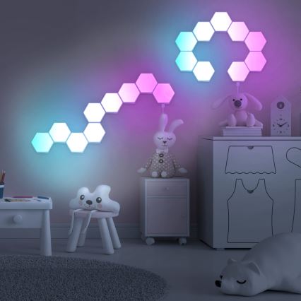 SADA 9x LED RGBW Stmievateľné nástenné dekoračné svietidlo MAYA LED/1W/230V + diaľkové ovládanie