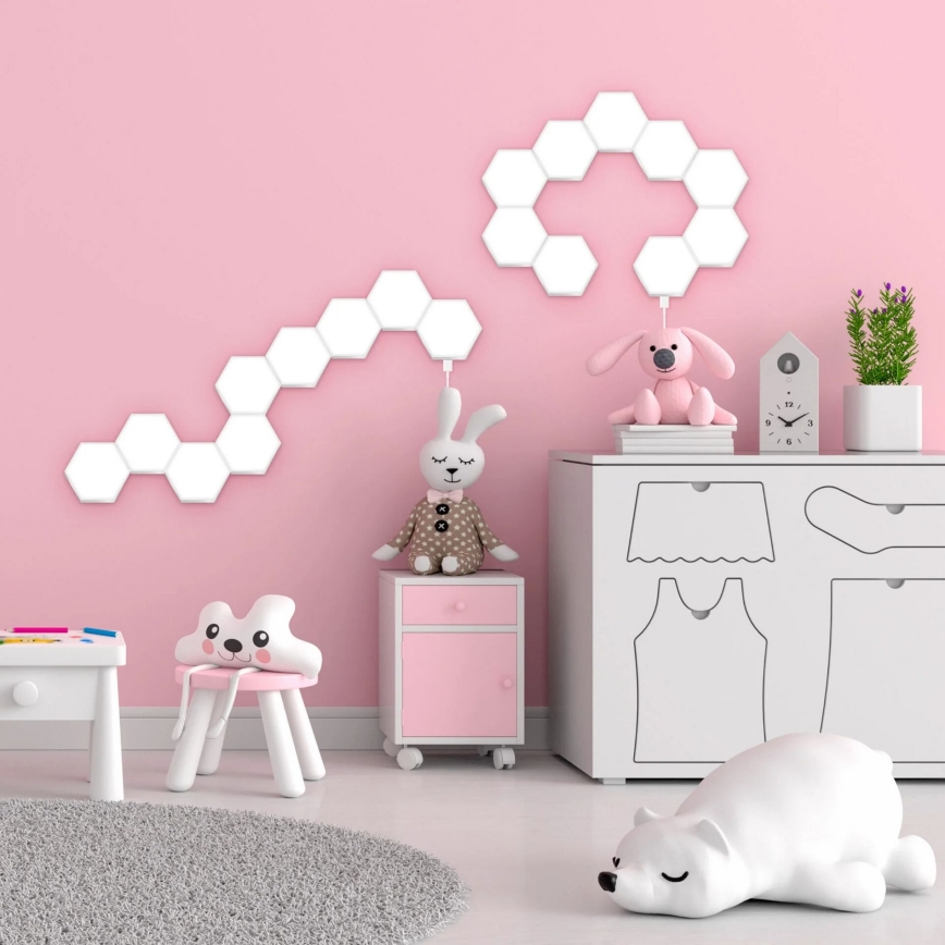 SADA 9x LED RGBW Stmievateľné nástenné dekoračné svietidlo MAYA LED/1W/230V + diaľkové ovládanie