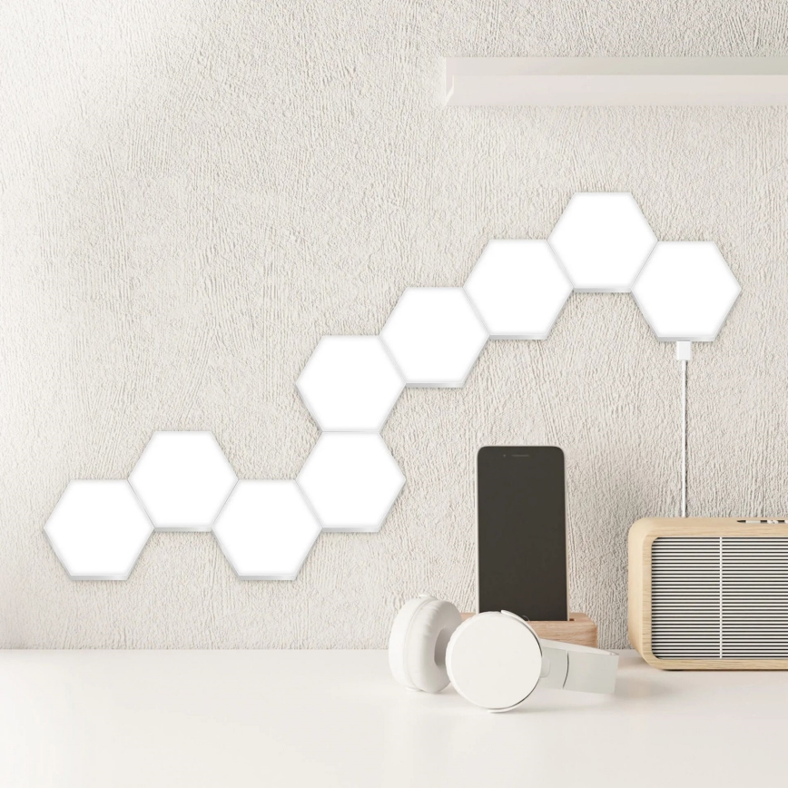 SADA 9x LED RGBW Stmievateľné nástenné dekoračné svietidlo MAYA LED/1W/230V + diaľkové ovládanie