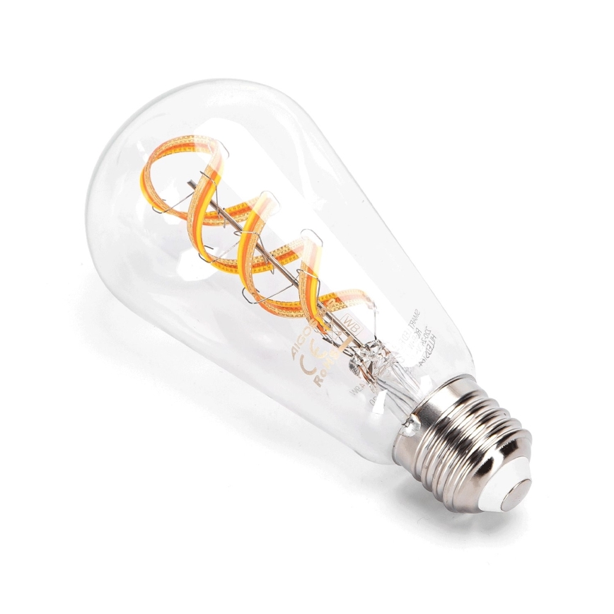 LED RGBW Stmievateľná žiarovka FILAMENT ST64 E27/4,9W/230V 2700-6500K Wi-Fi - Aigostar