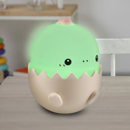 LED RGBW Stmievateľná detská dotyková lampa BABY DINO LED/0,75W/5V USB 1200 mAh ružová