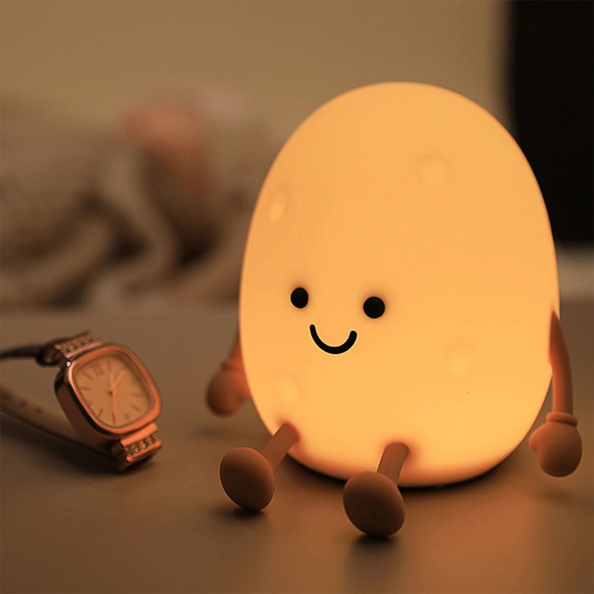 LED RGBW Stmievateľná detská dotyková lampa POTATO LED/2W/5V USB 1200 mAh zemiak