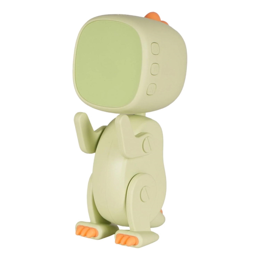 LED RGBW Stmievateľná detská nočný lampička s budíkom ROBOT LED/1W/5V 1200 mAh