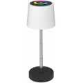 LED RGBW stmievateľná dotyková vonkajšia nabíjateľná stolová lampa LED/2W/5V IP44 1200 mAh sivá
