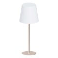 LED RGBW Stmievateľná dotyková vonkajšia stolová lampa LUCIA LED/2W/5V 1800/2700/6500K 3600 mAh IP44 béžová