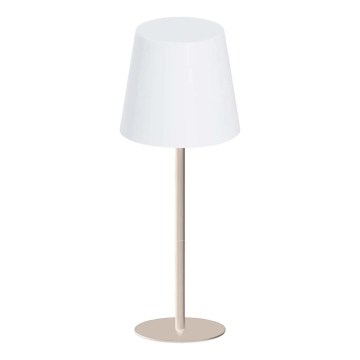 LED RGBW Stmievateľná dotyková vonkajšia stolová lampa LUCIA LED/2W/5V 1800/2700/6500K 3600 mAh IP44 béžová