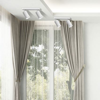 LED RGBW Stmievateľná kúpeľňová bodová lampa TURYN 2xGU10/6,5W/230V 2700-6500K Wi-Fi IP44 biela