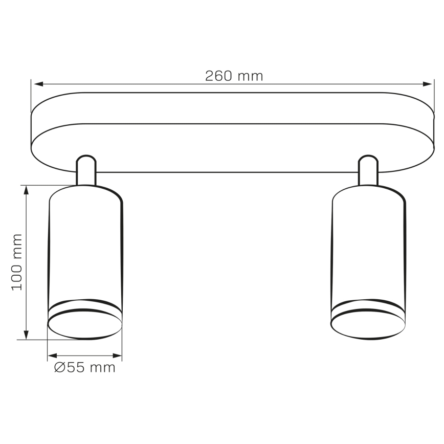 LED RGBW Stmievateľná kúpeľňová bodová lampa TURYN 2xGU10/6,5W/230V 2700-6500K Wi-Fi IP44 biela