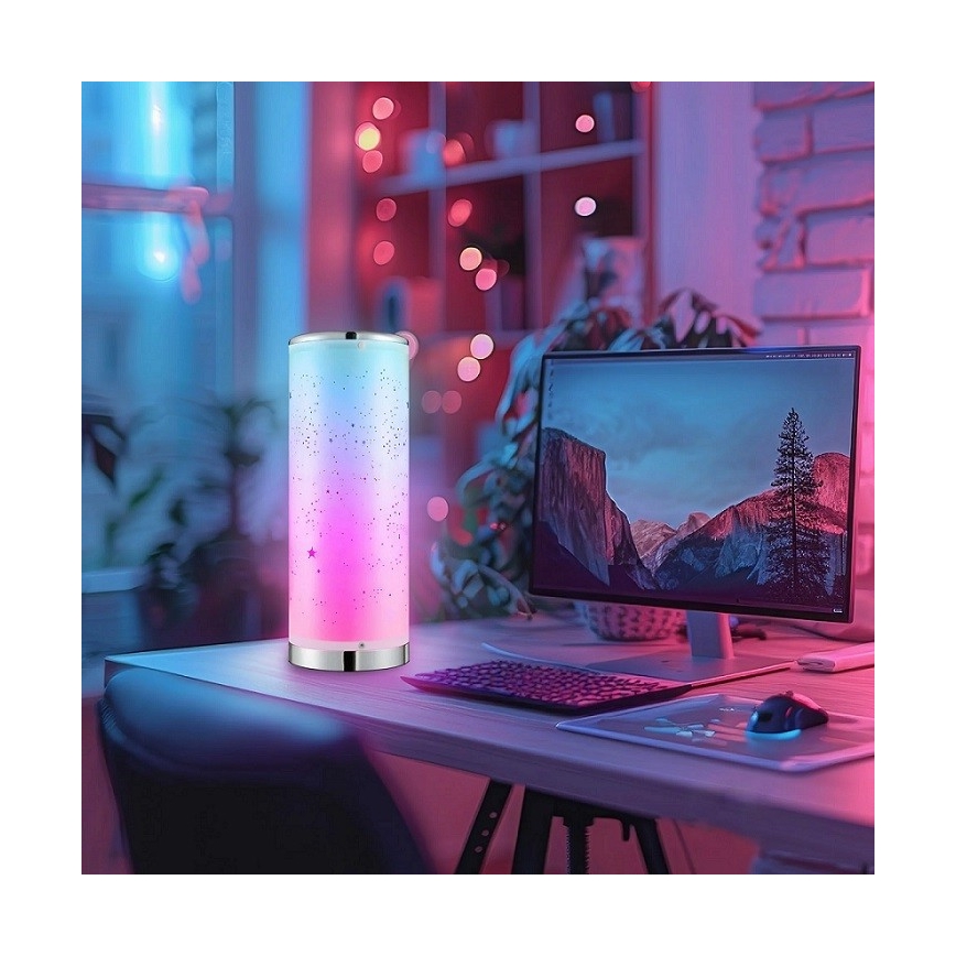 LED RGBW Stmievateľná stolná lampa STELLA MINI LED/5W/5V + diaľkové ovládanie