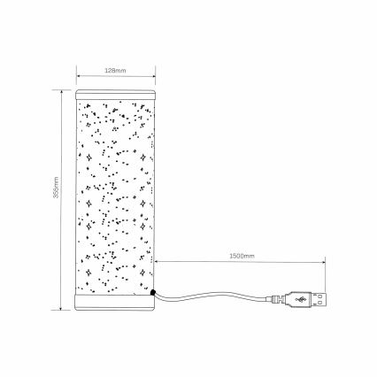 LED RGBW Stmievateľná stolná lampa STELLA MINI LED/5W/5V + diaľkové ovládanie