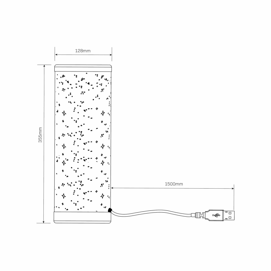 LED RGBW Stmievateľná stolná lampa STELLA MINI LED/5W/5V + diaľkové ovládanie