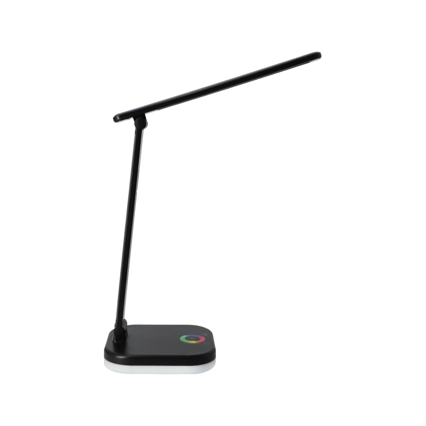 LED RGBW stmievateľná stolová lampa s bezdrôtovým nabíjaním LED/7W/5V USB čierna