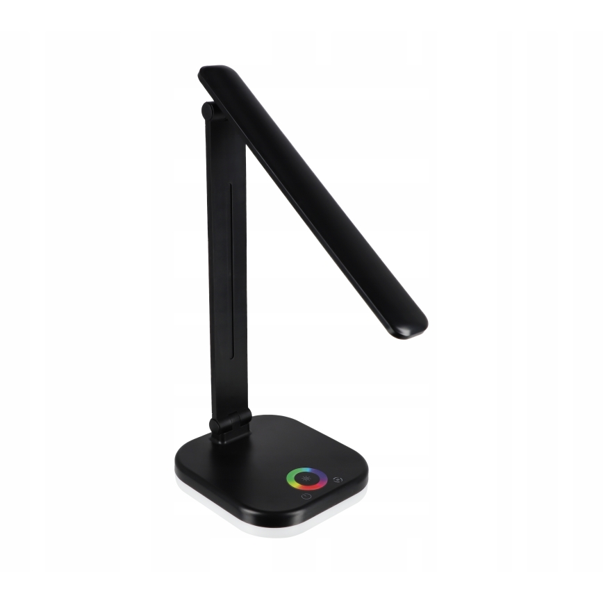 LED RGBW stmievateľná stolová lampa s bezdrôtovým nabíjaním LED/7W/5V USB čierna