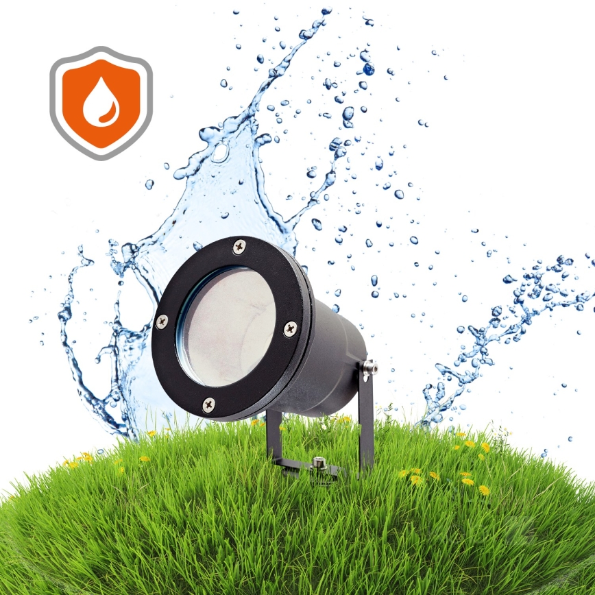 LED RGBW Stmievateľná vonkajšia lampa BLAKE 1xGU10/6W/230V IP65 + diaľkové ovládanie