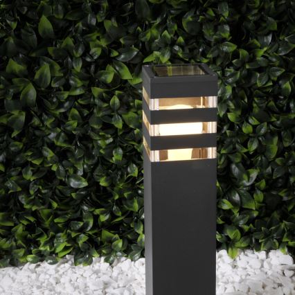 LED RGBW stlmiteľná vonkajšia lampa TEKSAS 1xE27/12W/230V 2700-6500K Wi-Fi 74 cm IP44 antracit