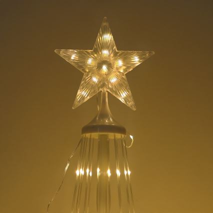 LED RGBW stmievateľná vonkajšia vianočná dekorácia LED/4W/230V 180 cm IP44 stromček + diaľkové ovládanie