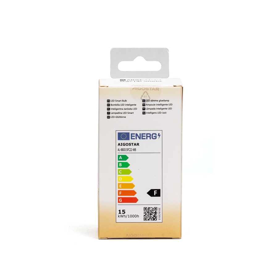 LED RGBW Stmievateľná žiarovka A60 E27/15W/230V 2700-6500K Wi-Fi - Aigostar