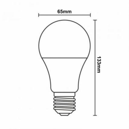 LED RGBW Stmievateľná žiarovka A60 E27/15W/230V 2700-6500K Wi-Fi Tuya