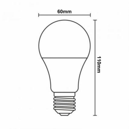 LED RGBW Stmievateľná žiarovka A60 E27/9W/230V 2700-6500K Wi-Fi Tuya