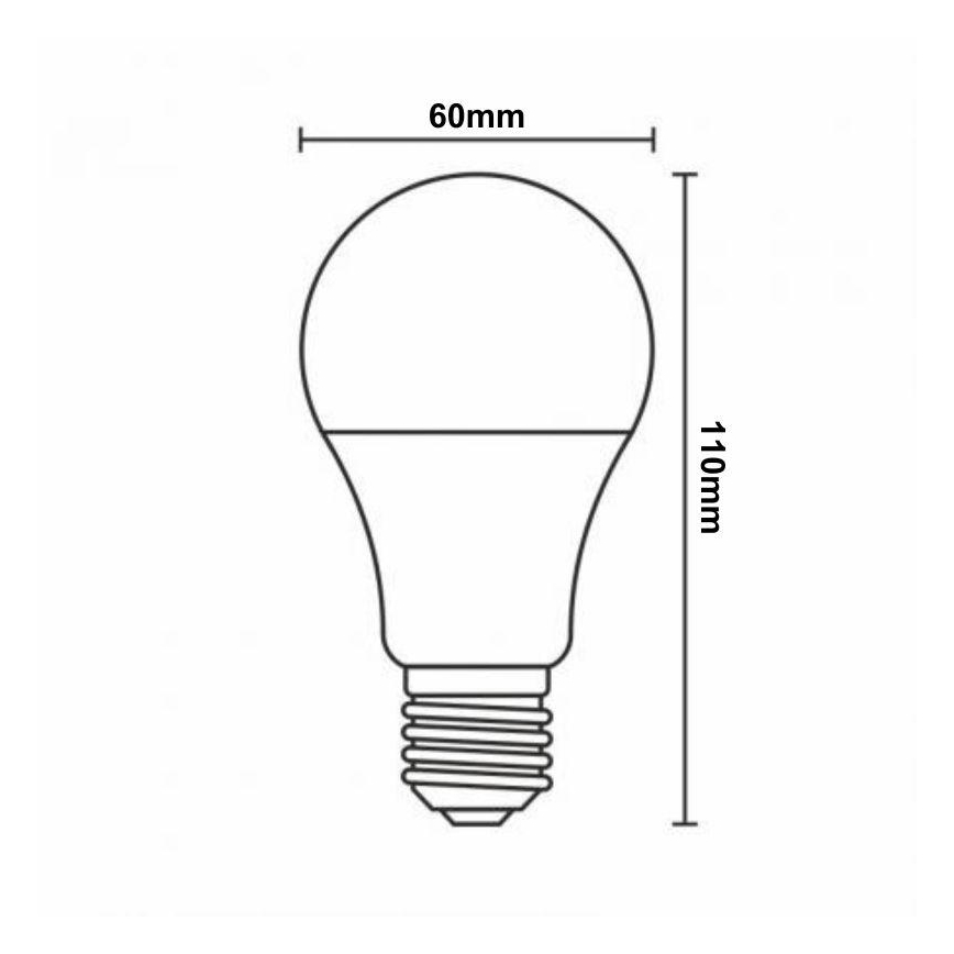 LED RGBW Stmievateľná žiarovka A60 E27/9W/230V 2700-6500K Wi-Fi Tuya