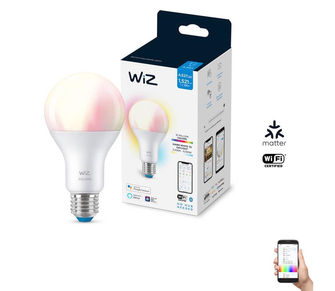 WiZ LED RGBW Stmievateľná žiarovka A67 E27/13W/230V 2200-6500K CRI 90 Wi-Fi -WiZ