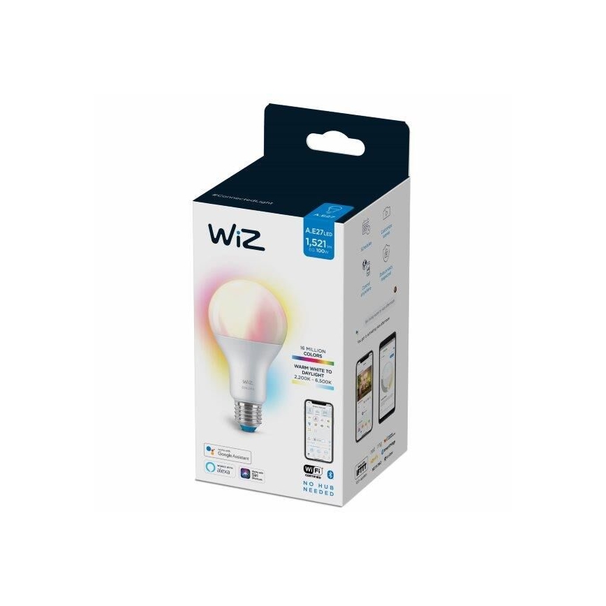 LED RGBW Stmievateľná žiarovka A67 E27/13W/230V 2200-6500K CRI 90 Wi-Fi -WiZ