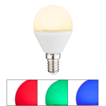 LED RGBW Stmievateľná žiarovka E14/4,9W/230V 2700K + diaľkové ovládanie - Globo