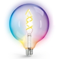 LED RGBW Stmievateľná žiarovka FILAMENT MESH Smart G125 E27/4,9W/230V 2700K - Aigostar